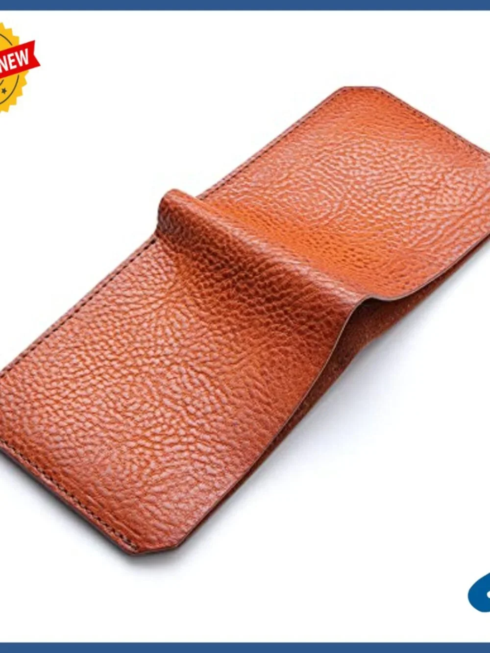 Handmade Full Grain Leather Slim Bifold Wallet for Men with 7 Card Slots